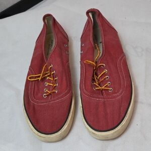 American Eagle Outfitters Shoes Mens 11 Casual Low Sneakers Red Fabric Lace Up